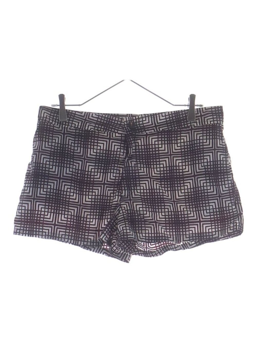 Prada Compact Shorts All Over Pattern Bordeaux White